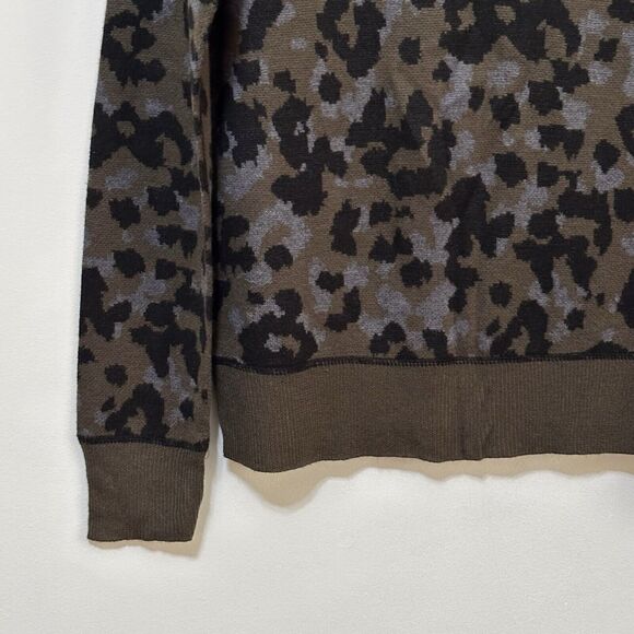 Anthropologie Ethan Leopard Animal Print Sweater S Long Sleeve Pullover Trendy - Picture 5 of 12